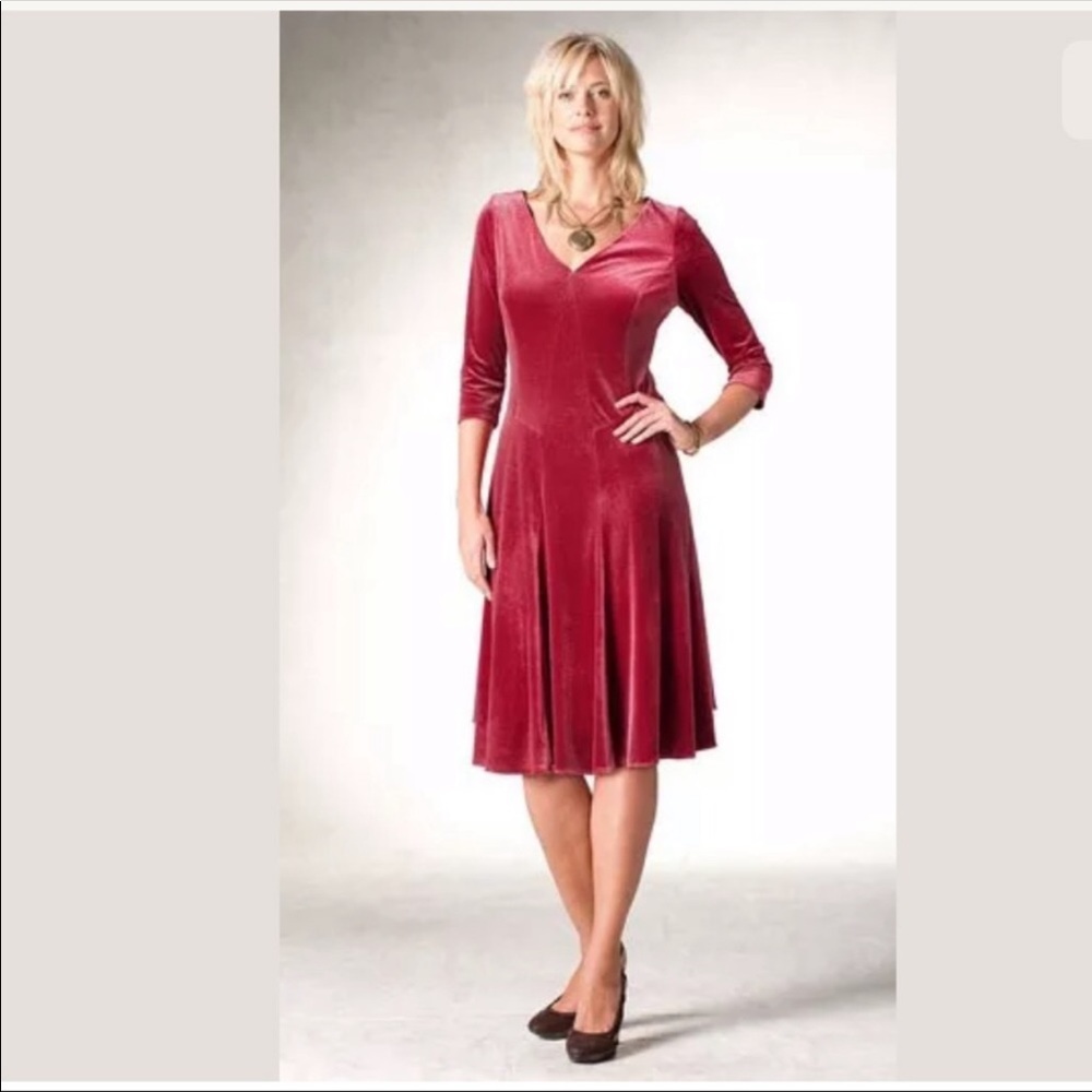 Coldwater Creek Velvet Fit and Flare Dress NWT